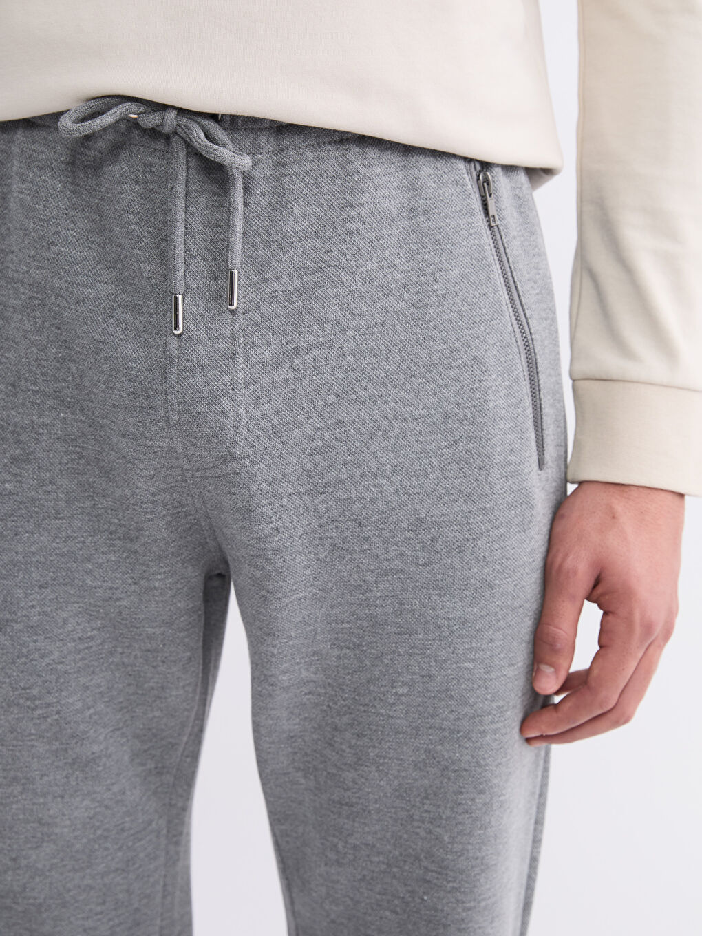 Gri Standart Kalıp Erkek Eşofman Altı-2