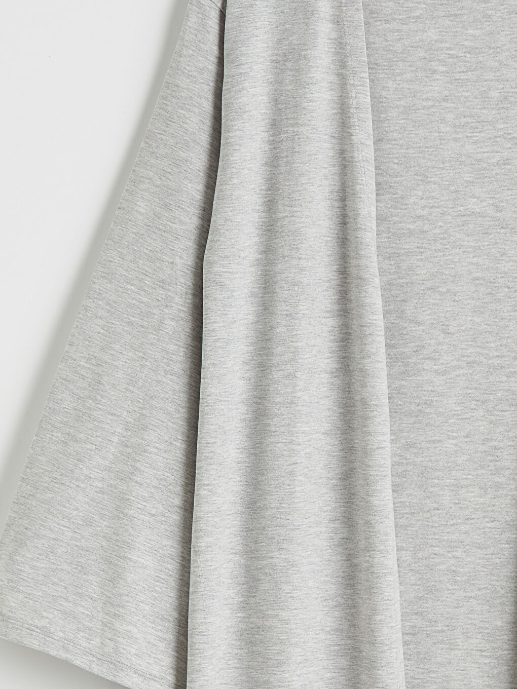 Gri Şal Yaka Kadın Pijama Üst-1