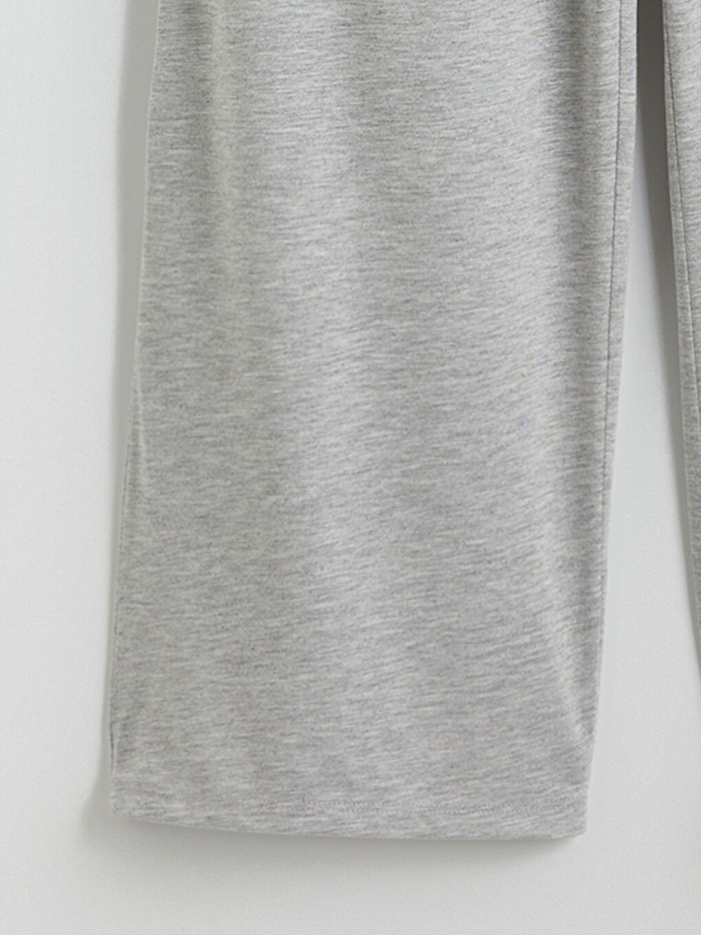 Gri Beli Lastikli Geniş Paça Kadın Pijama Altı-5