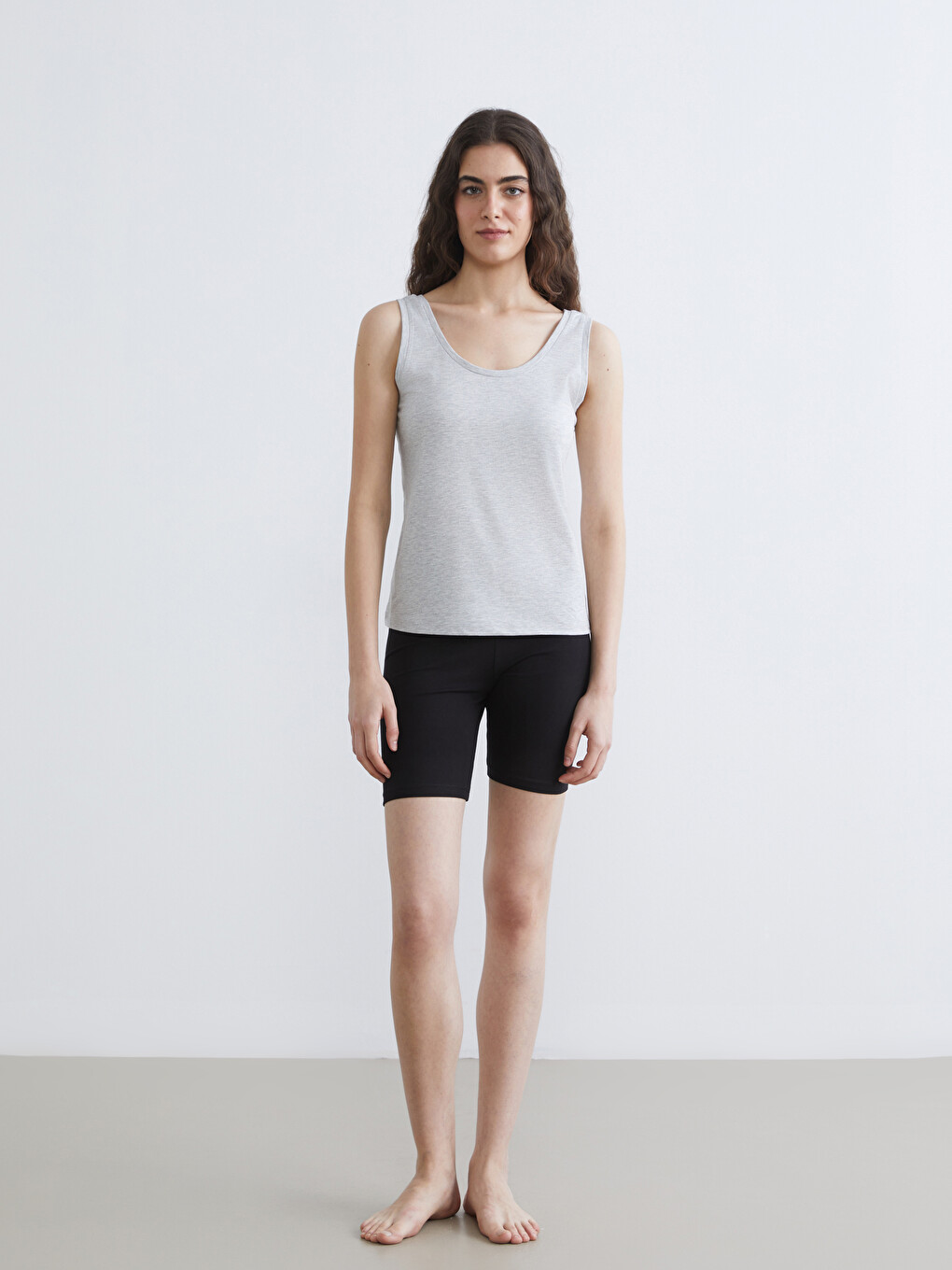 Maiou Cu Guler În U Pentru Femei, Set De 2 Bucăți-3