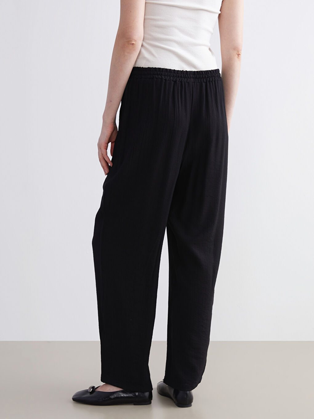LCWAIKIKI Classic Elastic Waist Wide Leg Women's Trousers -W5KL78Z8-CVL