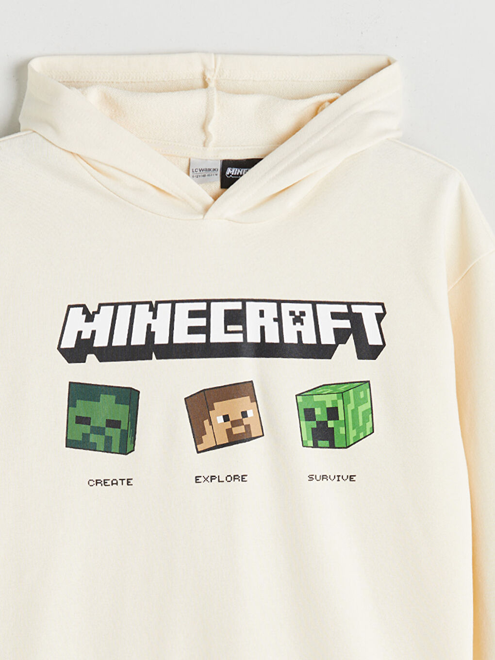 Суитшърт за момчета с качулка и Minecraft принт-2