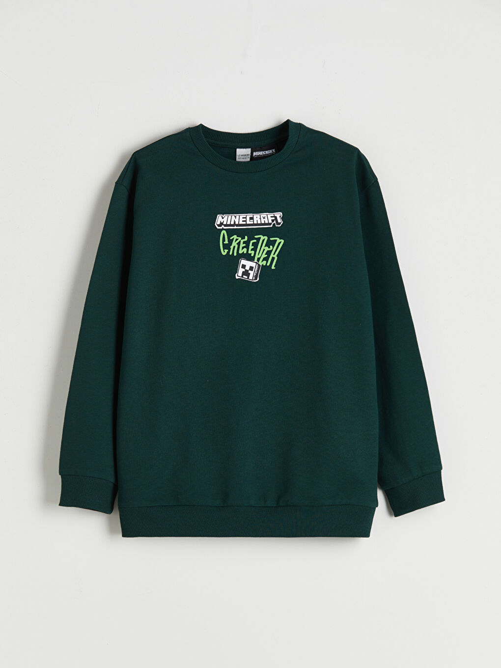 Crew Neck Minecraft Printed Boys' Sweatshirt
