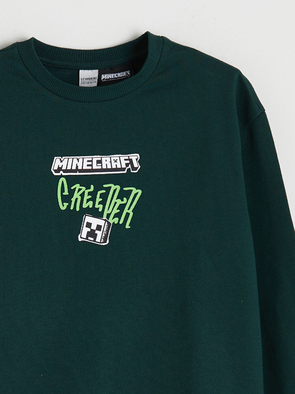 Crew Neck Minecraft Printed Boys' Sweatshirt-2