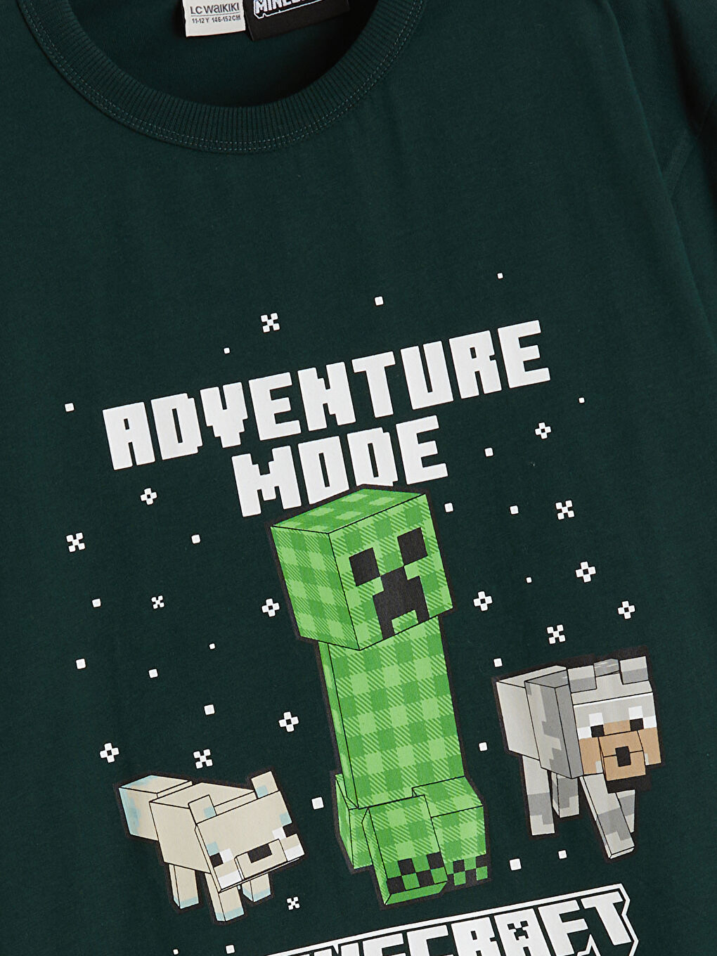 Rundhalsausschnitt Minecraft Bedrucktes T-Shirt für Jungen-1