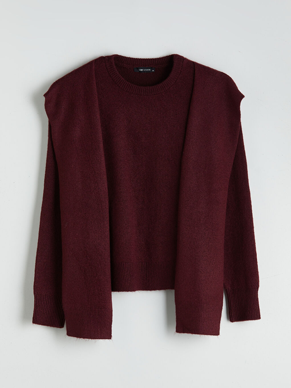 Džemper od trikotaže sa okruglim izrezom za žene-4