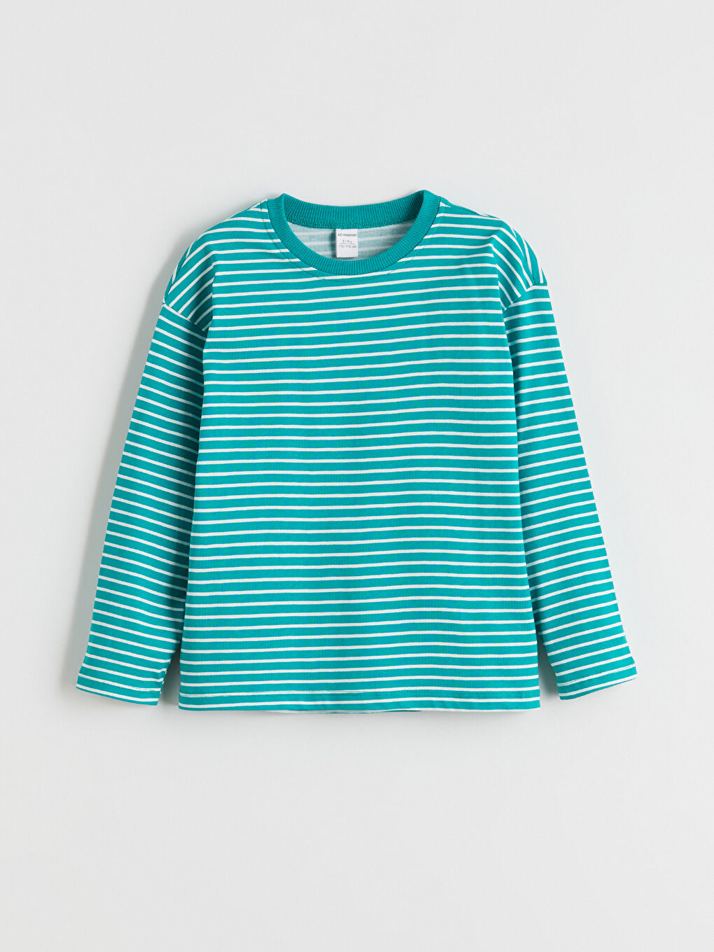 Yeşil Bisiklet Yaka Çizgili Erkek Çocuk Tişört