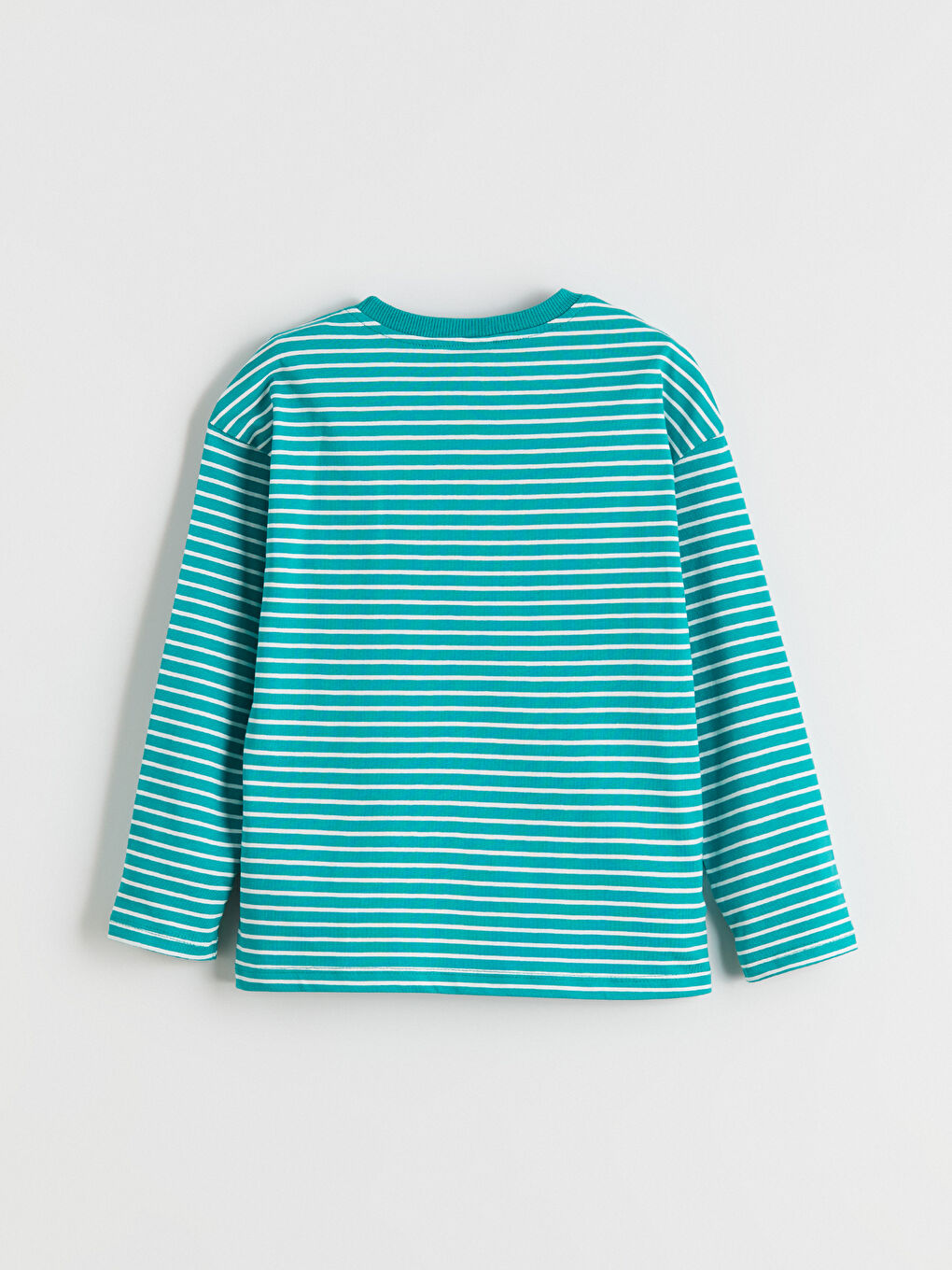 Yeşil Bisiklet Yaka Çizgili Erkek Çocuk Tişört-2