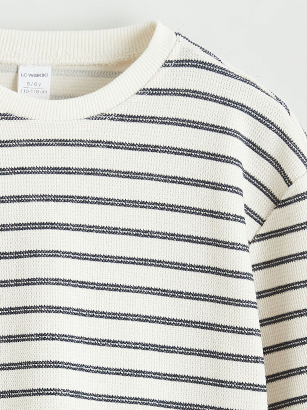 Crew Neck Striped Boys' Sweatshirt-1