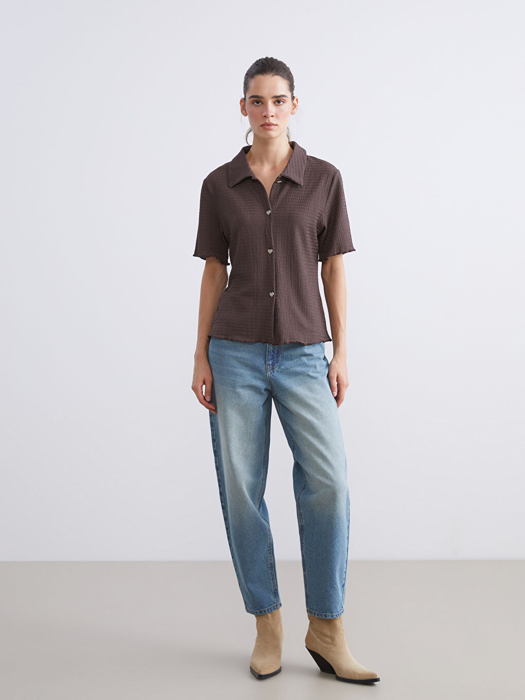 Textured Women's Shirt-1