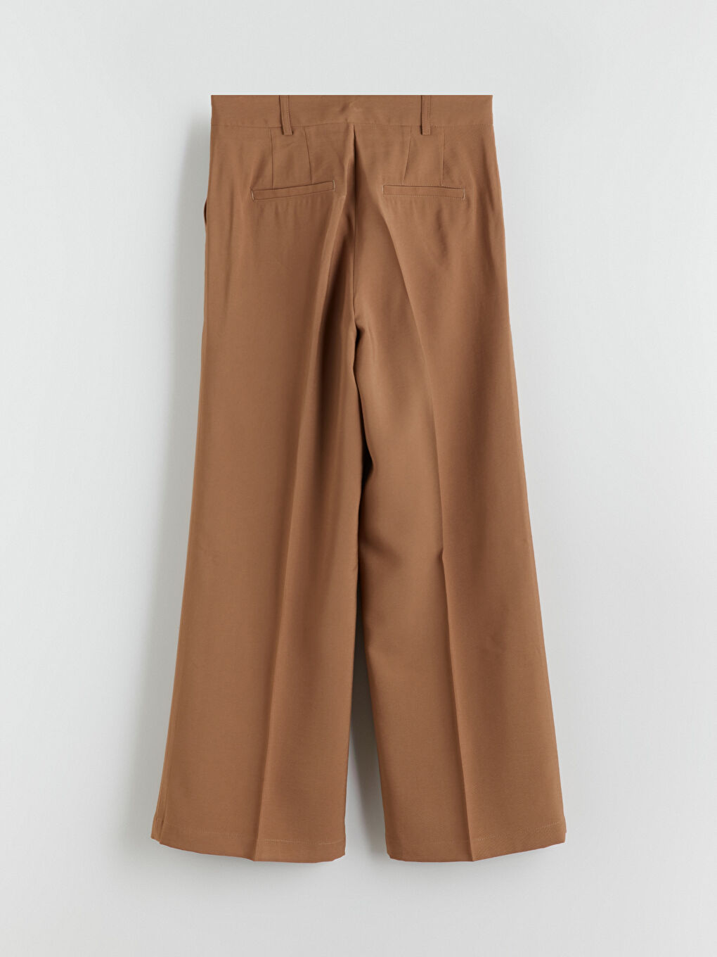 Kahverengi Loose Fit Geniş Paça Kadın Pantolon-7