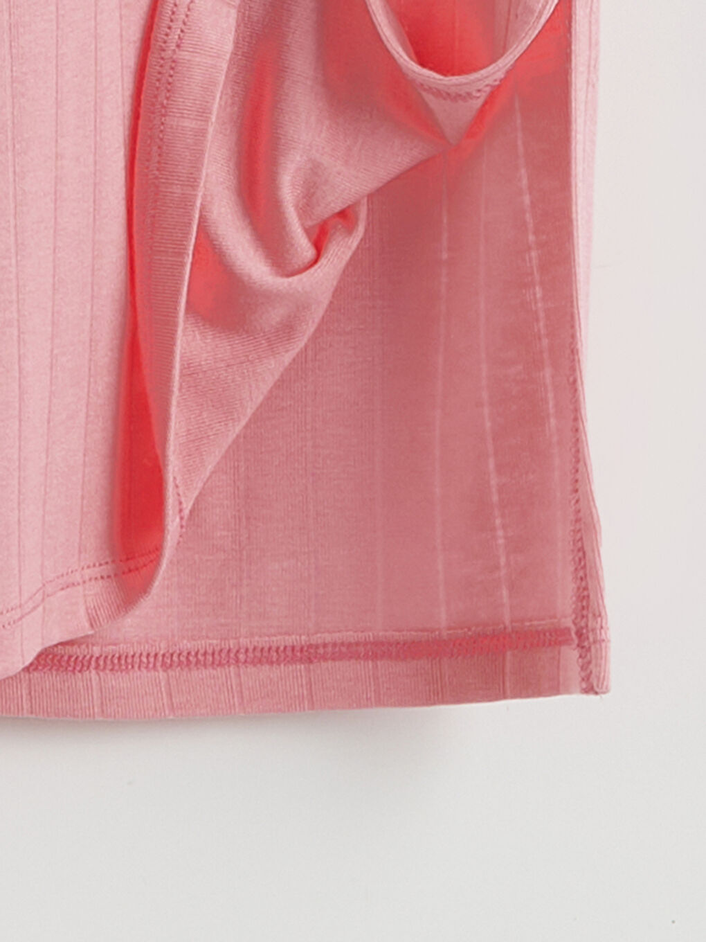 Pembe Bisiklet Yaka Kadın Pijama Takımı-9