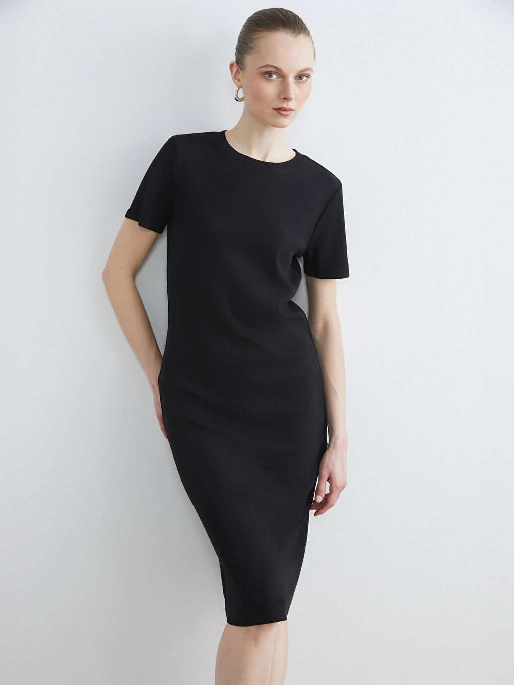 Crew Neck Women's T-Shirt Dress