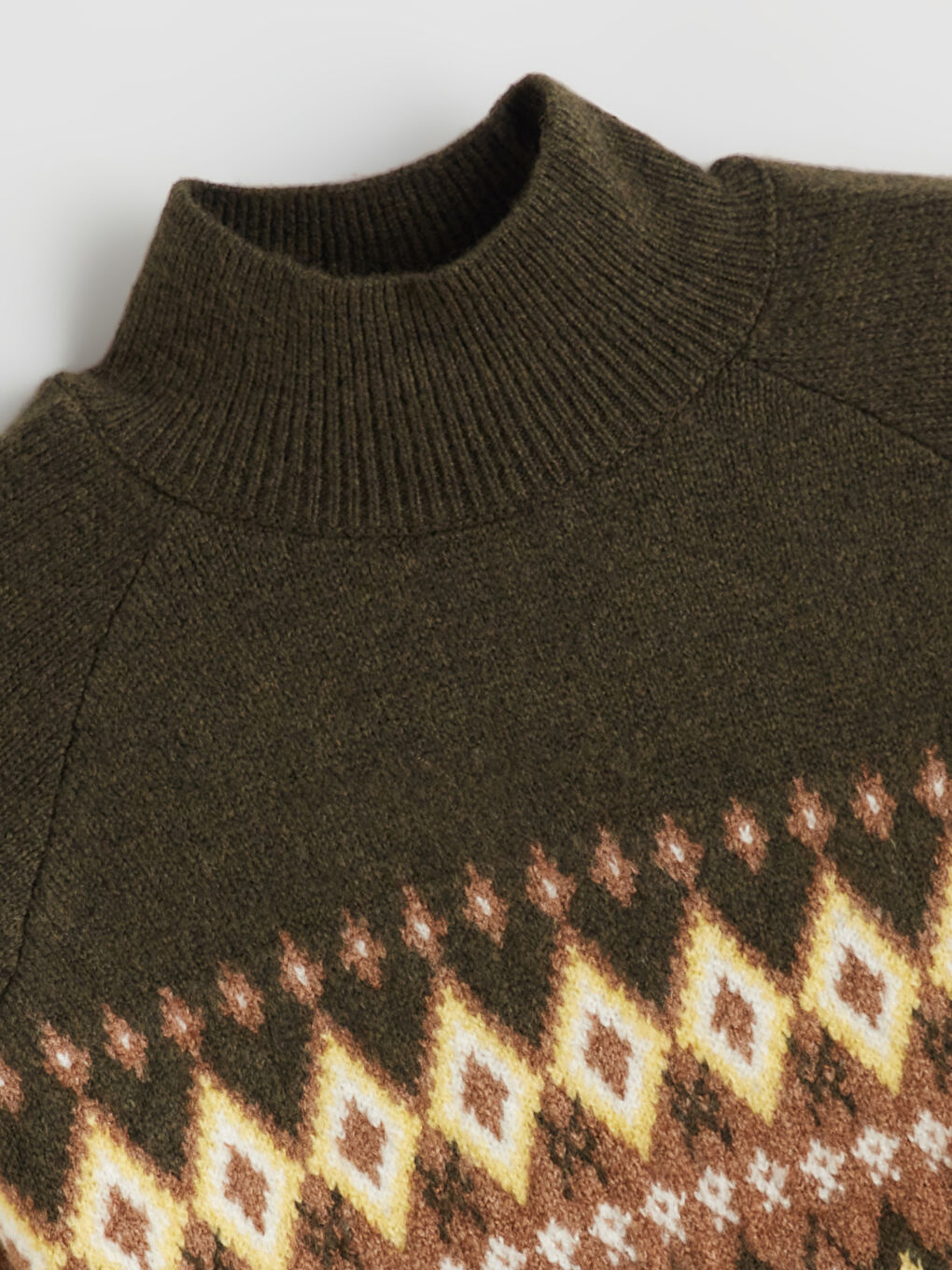 Mock Turtleneck Patterned Women's Knitwear Sweater-5