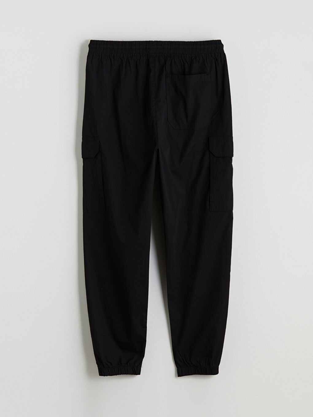 Siyah Standart Kalıp Erkek Kargo Pantolon-5