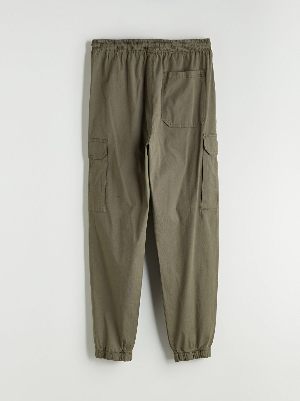 Haki Standart Kalıp Erkek Kargo Pantolon-5