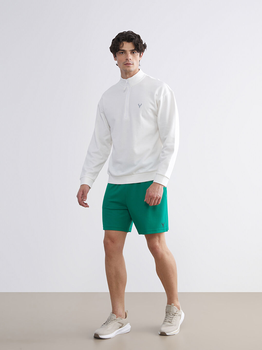 Yeşil Rahat Kalıp Erkek Spor Şort
