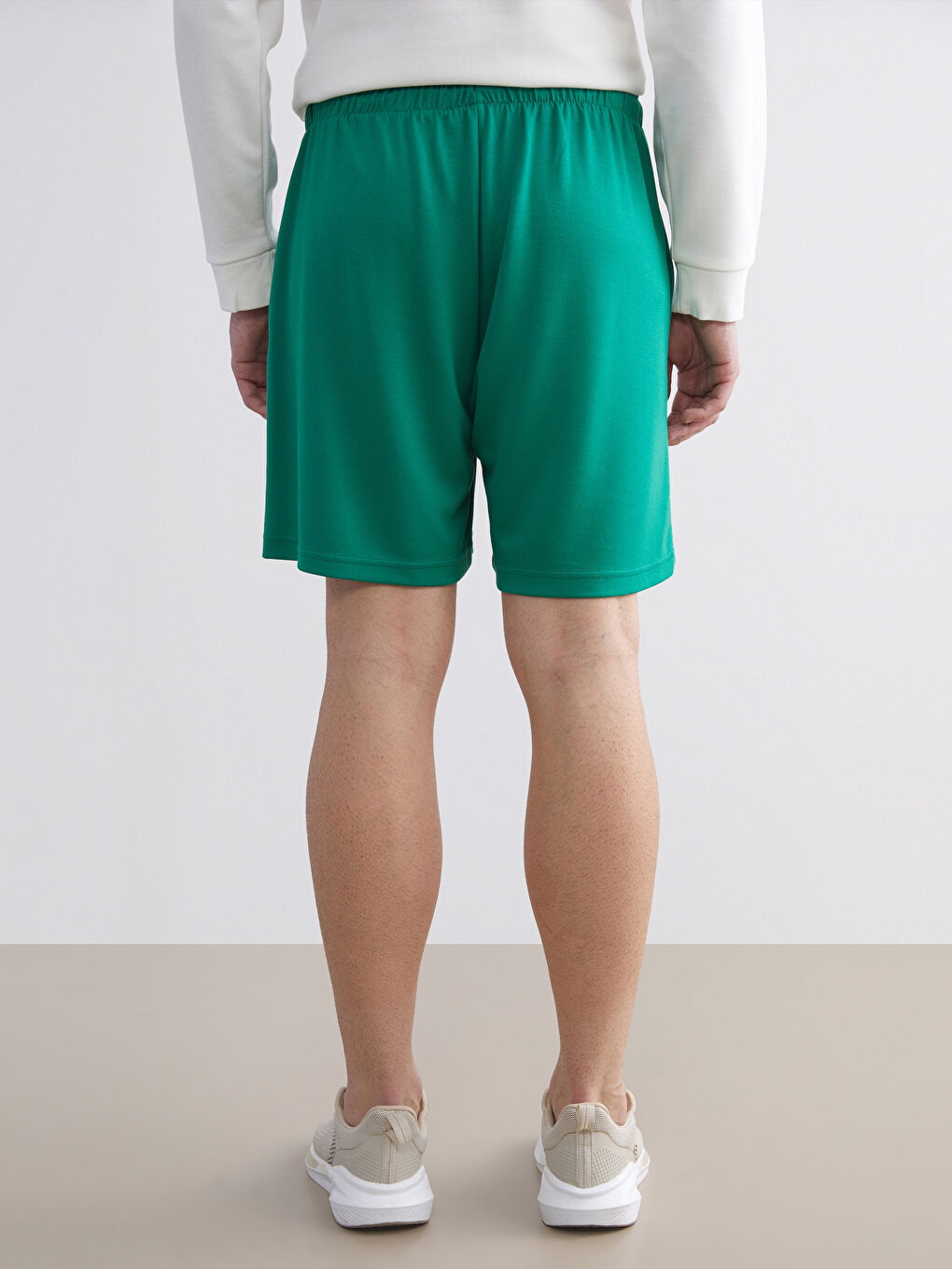 Yeşil Rahat Kalıp Erkek Spor Şort-3