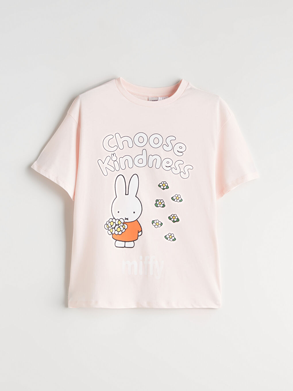 Pembe Bisiklet Yaka Kız Çocuk Tişört