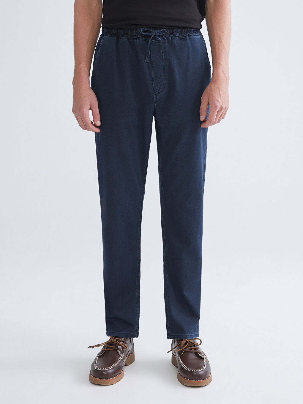 İndigo Rahat Kalıp Erkek Jean Pantolon-1