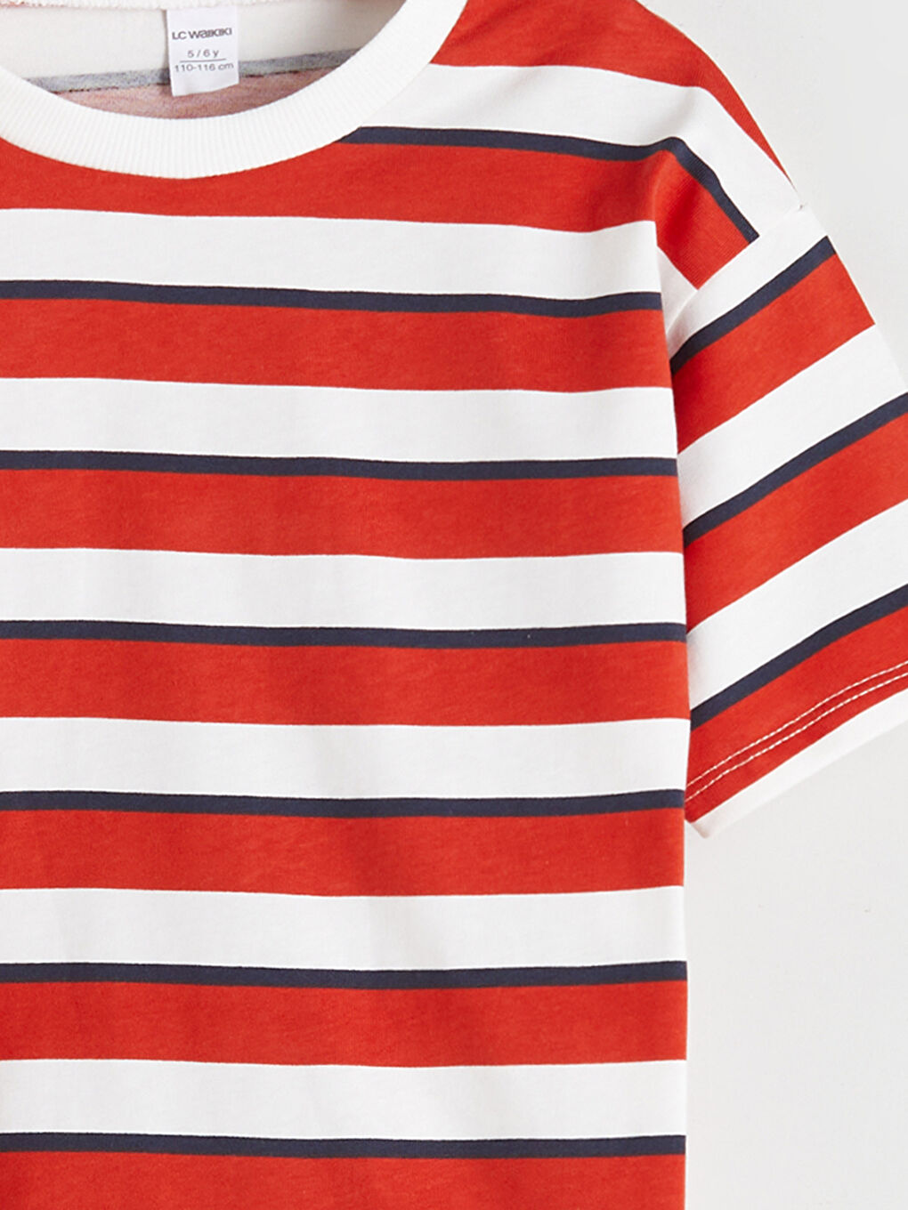 Kırmızı Bisiklet Yaka Erkek Çocuk Tişört-2