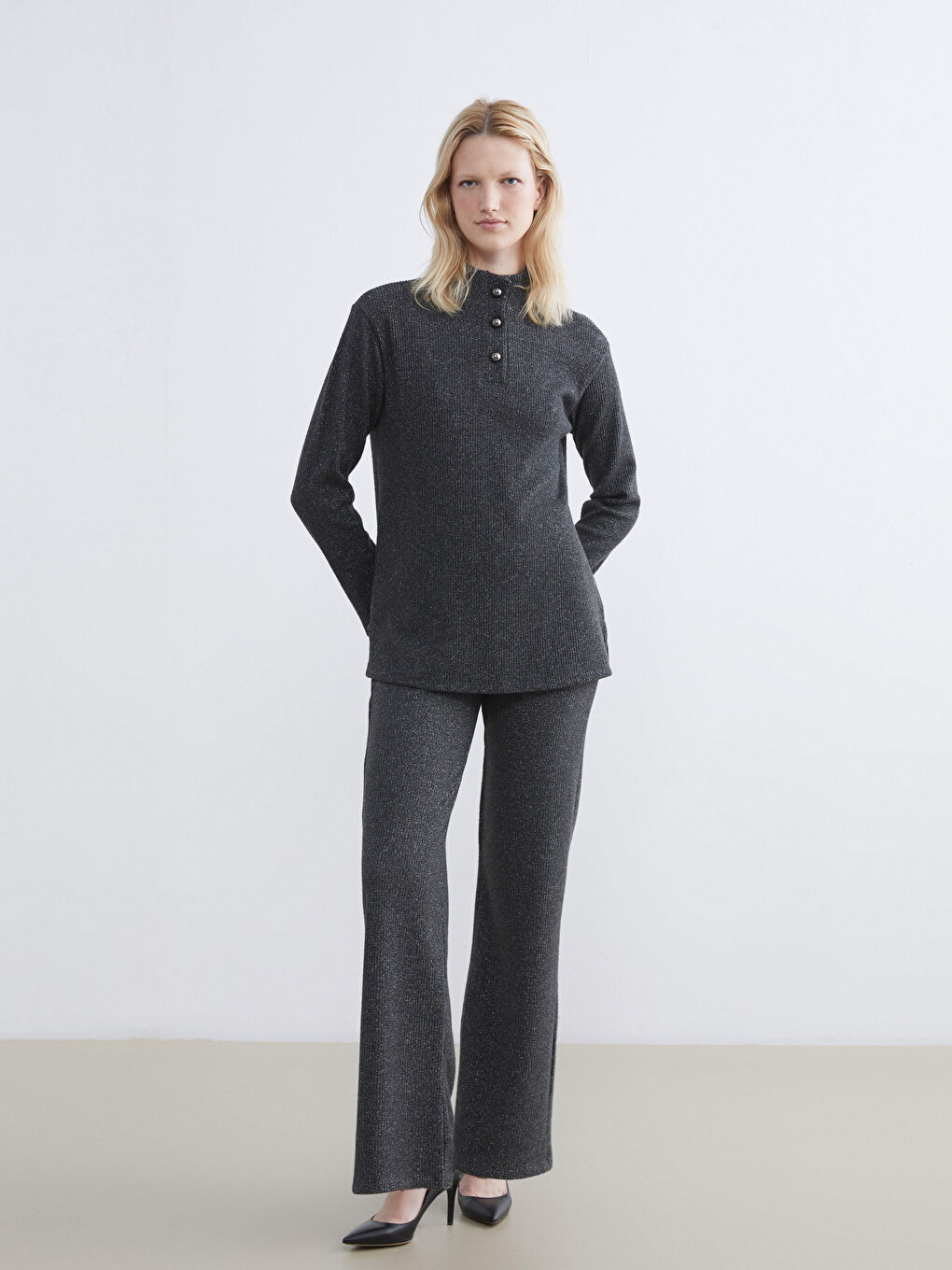 Frau ANTHRAZIT Bluse-1