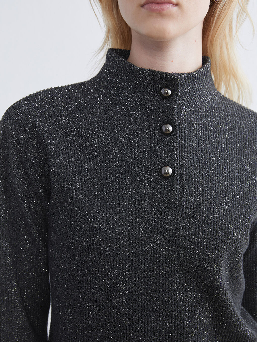 Frau ANTHRAZIT Bluse-2