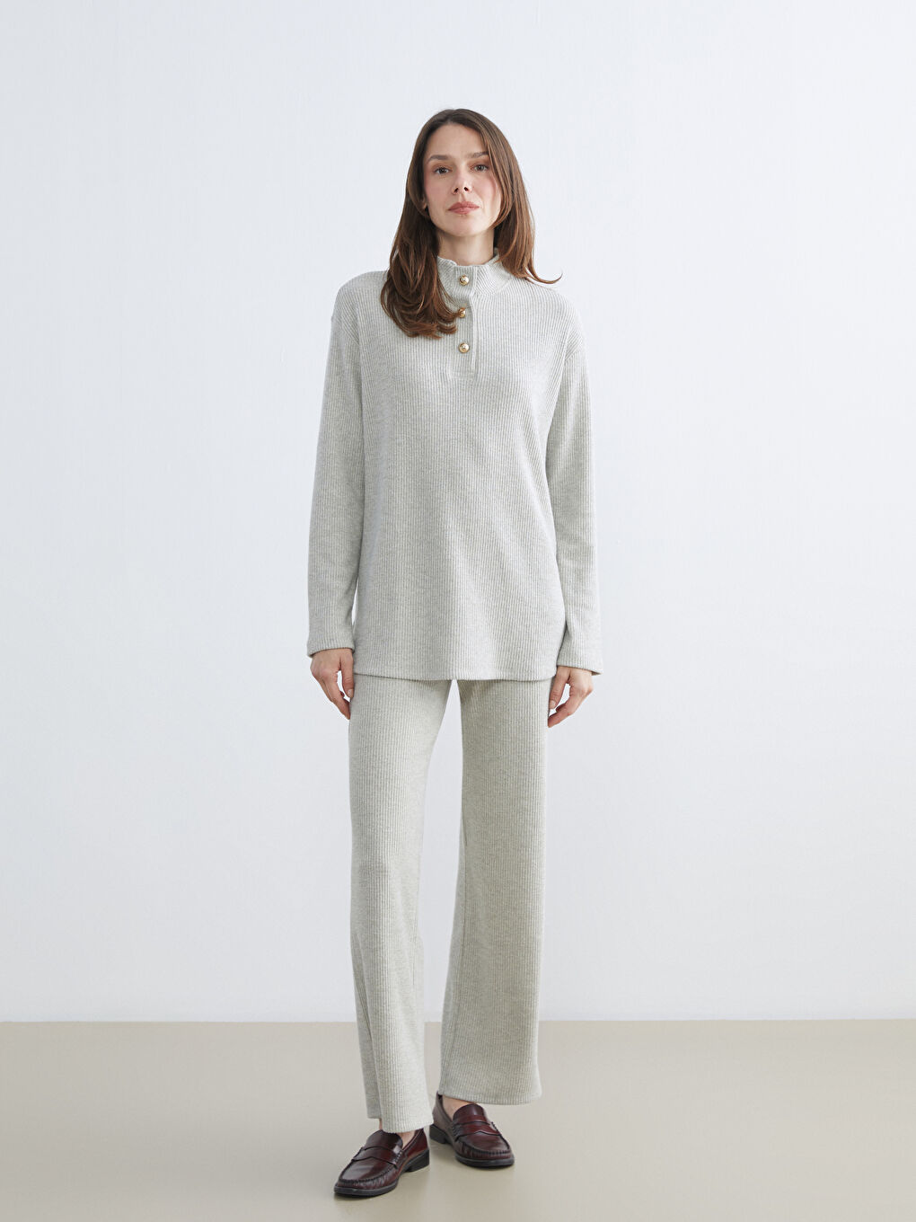 Әйелдер қоңыр Блузка-1