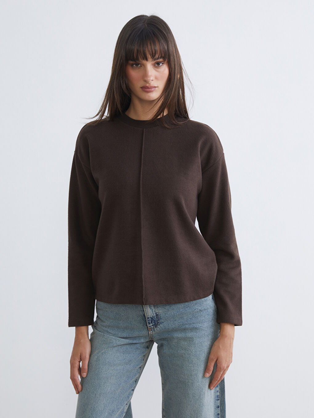 Crew Neck Women's Knitwear Sweater