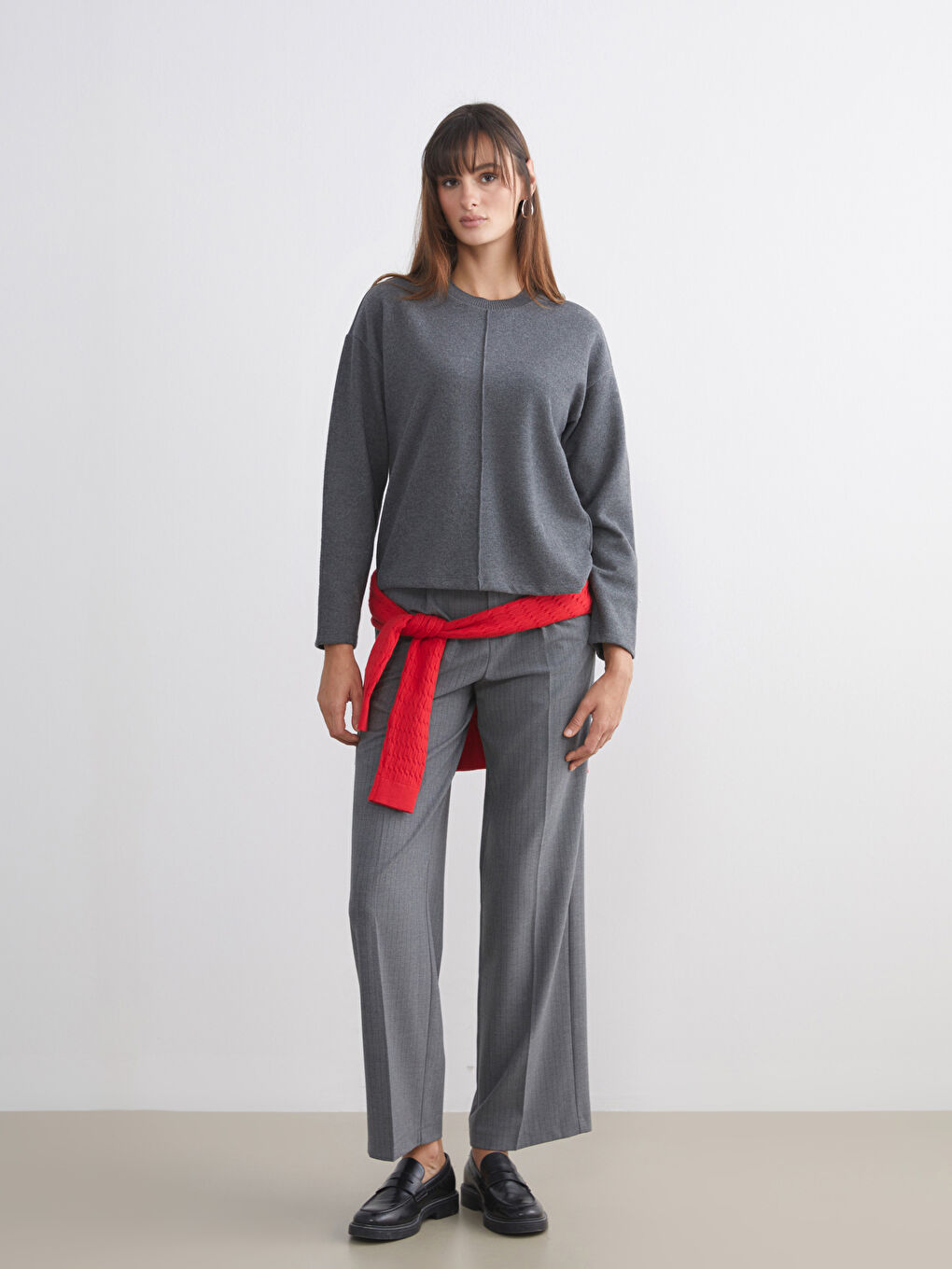 Crew Neck Women's Knitwear Sweater-1