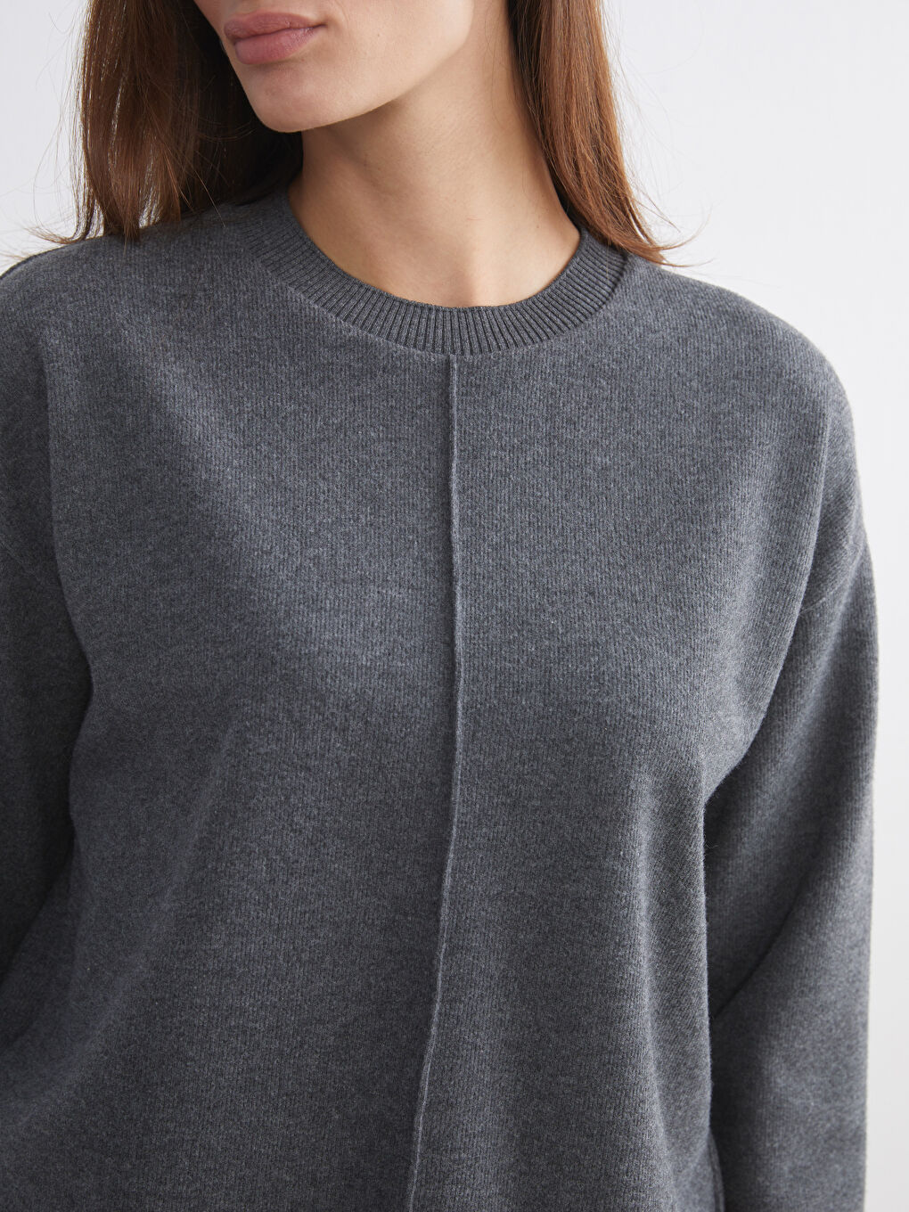 Crew Neck Women's Knitwear Sweater-2