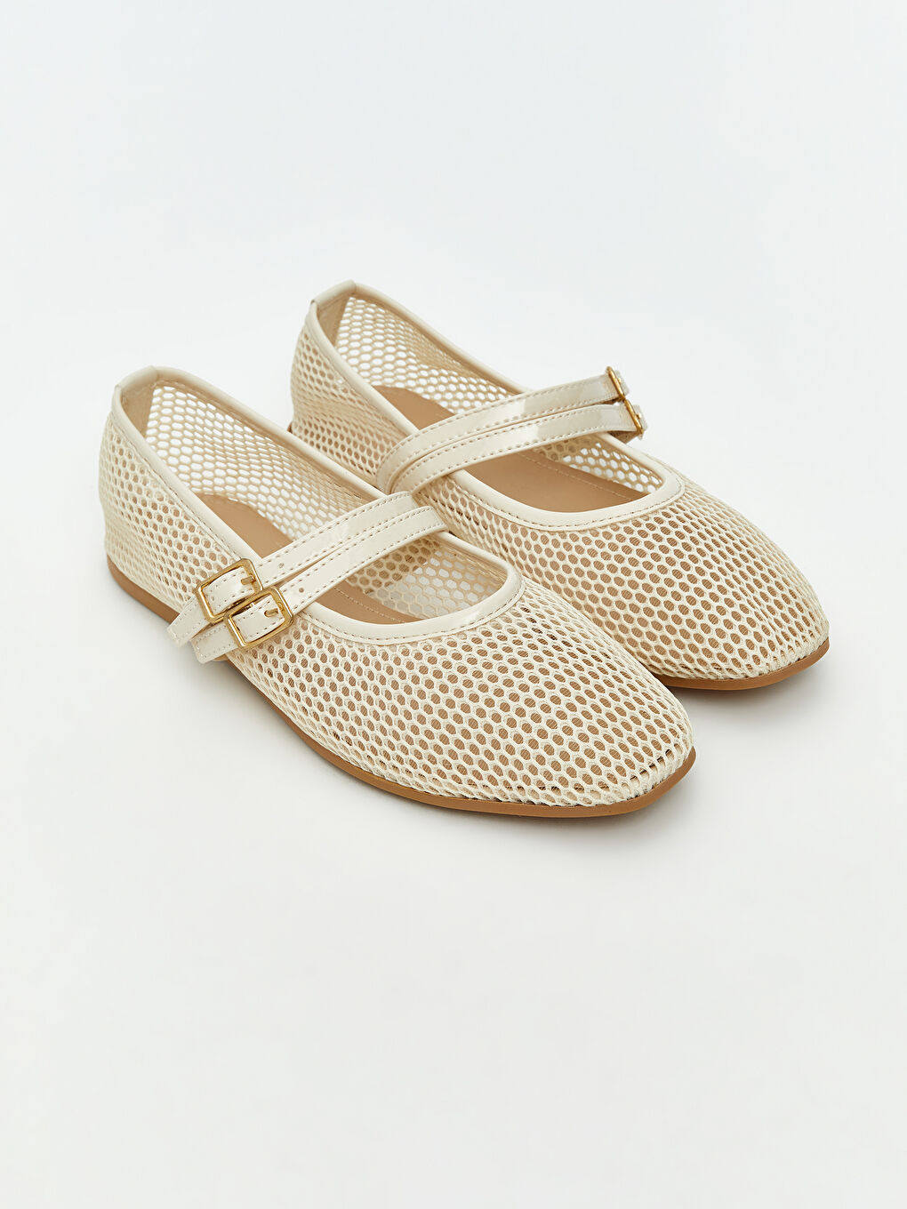 Bej File Detaylı Kadın Babet Ayakkabı