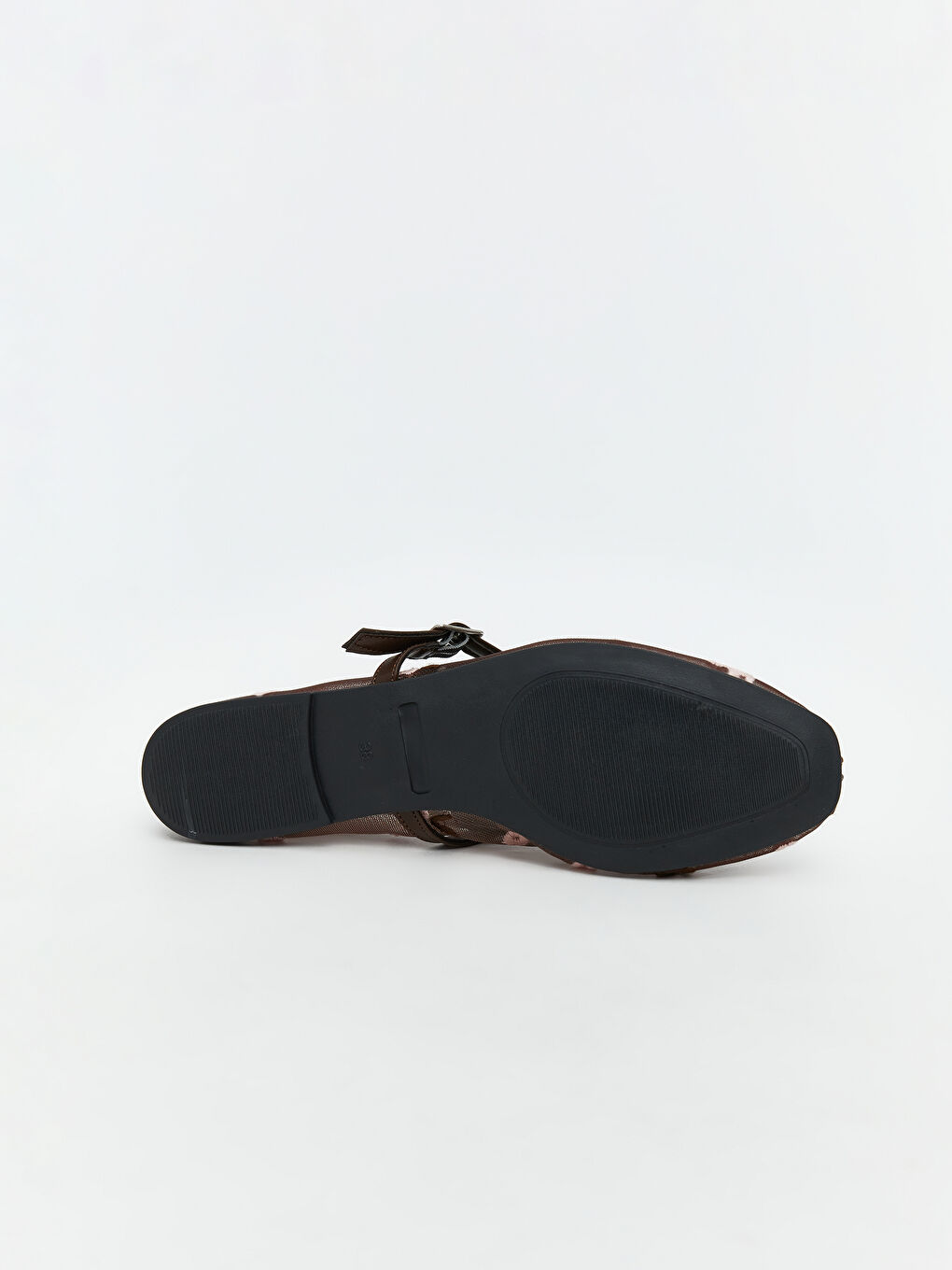 Kahverengi Çiçek Nakışlı Kadın Babet-3