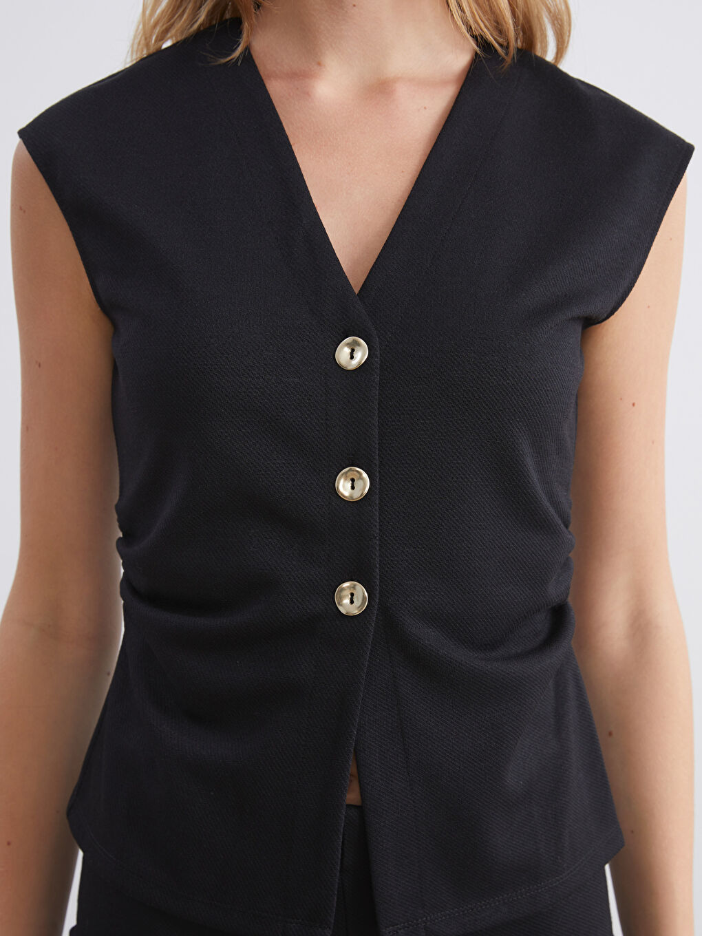 Woman BLACK Suit Waistcoat-2