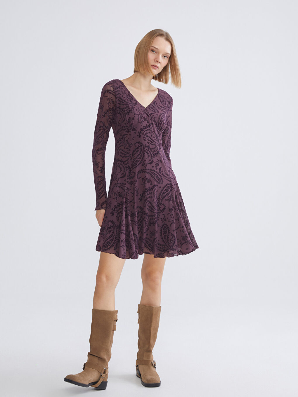 Әйелдер қою күлгін Көйлек-1