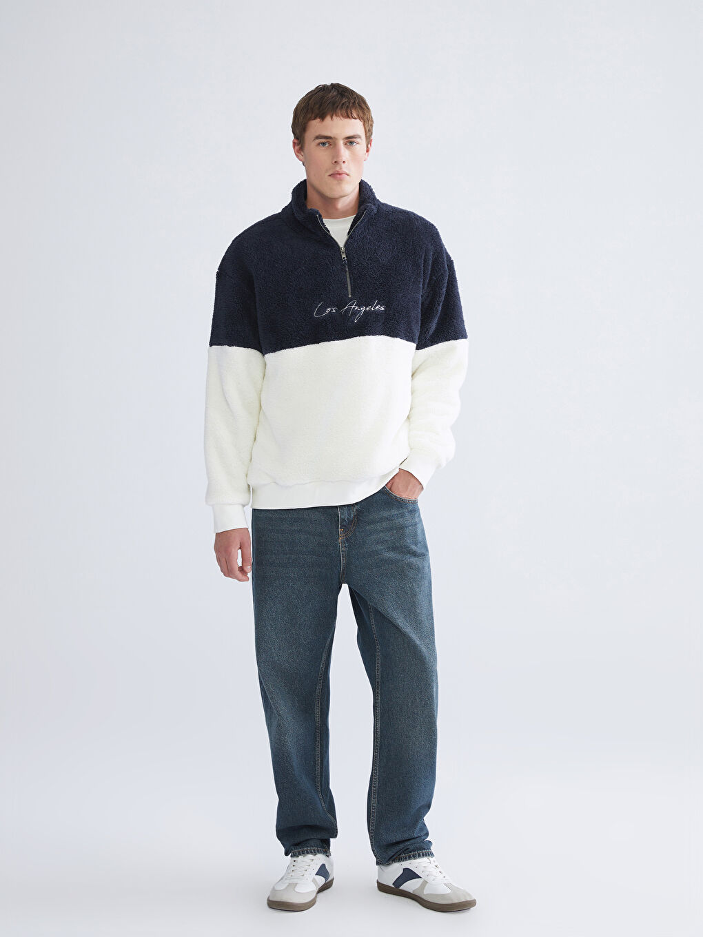 Yeşil Baggy Fit Erkek Jean Pantolon