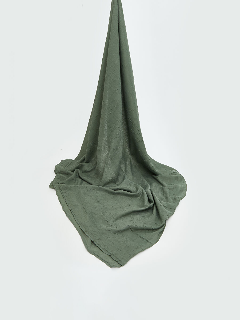 Yeşil Düz Vual Kadın Şal