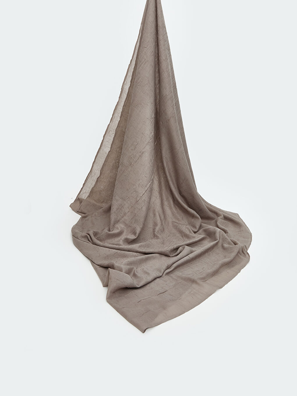 Bej Düz Vual Kadın Şal