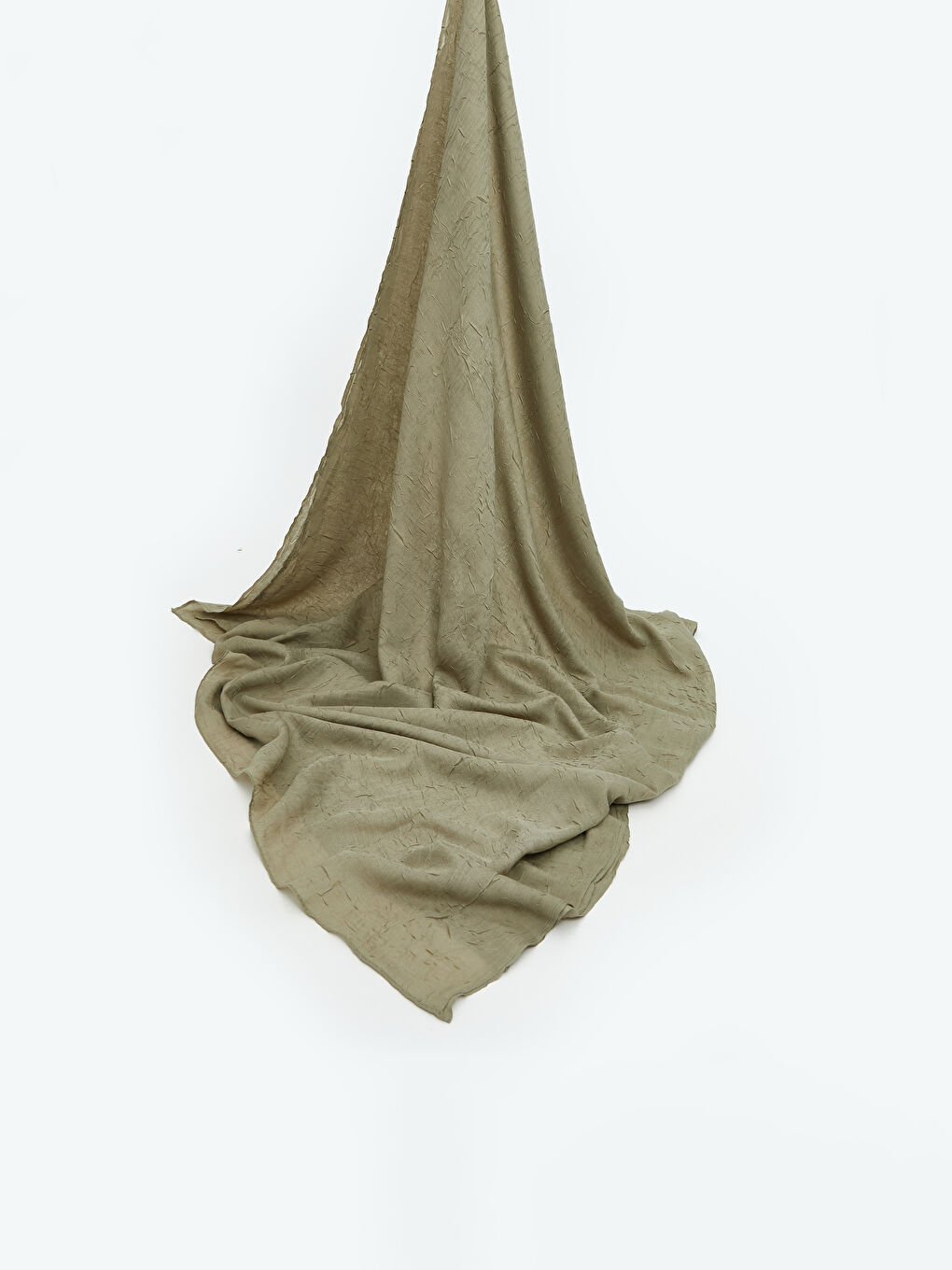 Yeşil Düz Vual Kadın Şal