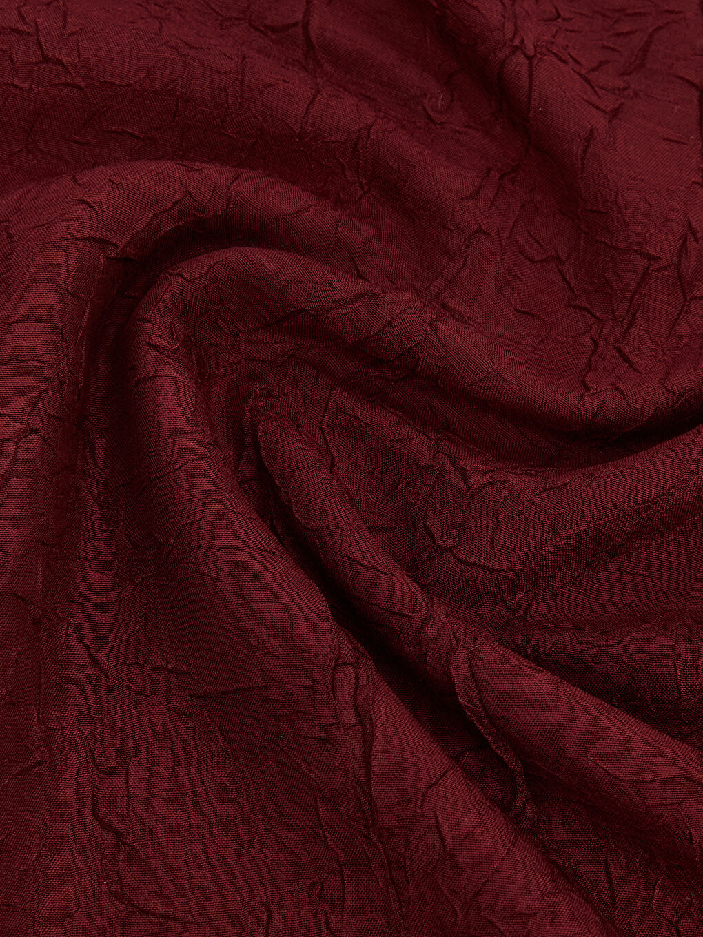 Bordo Düz Vual Kadın Şal-2