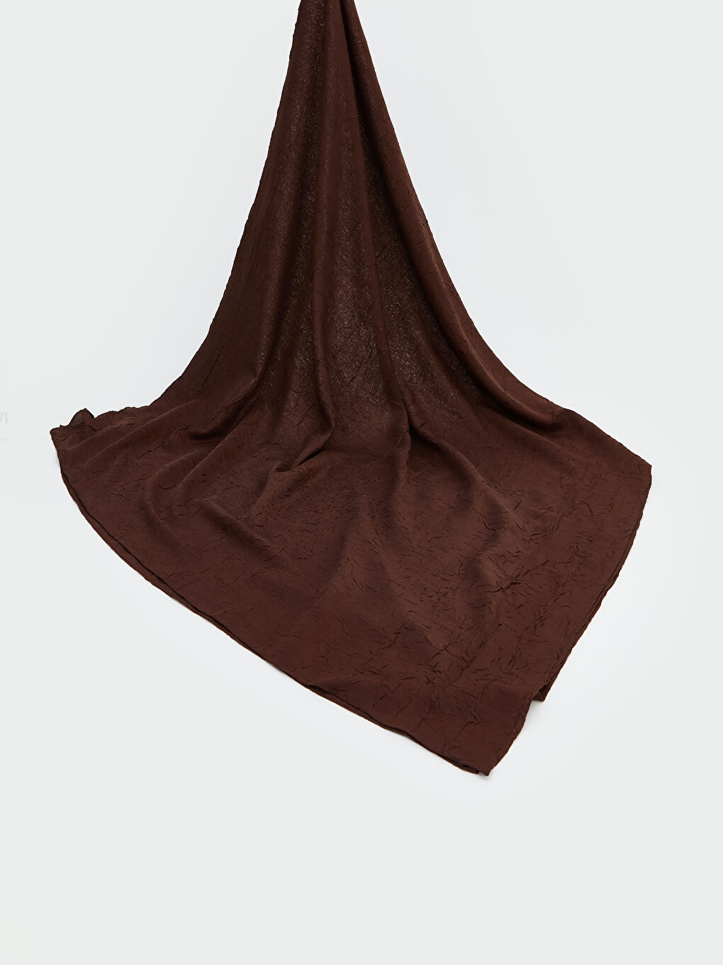 Kahverengi Düz Vual Kadın Şal