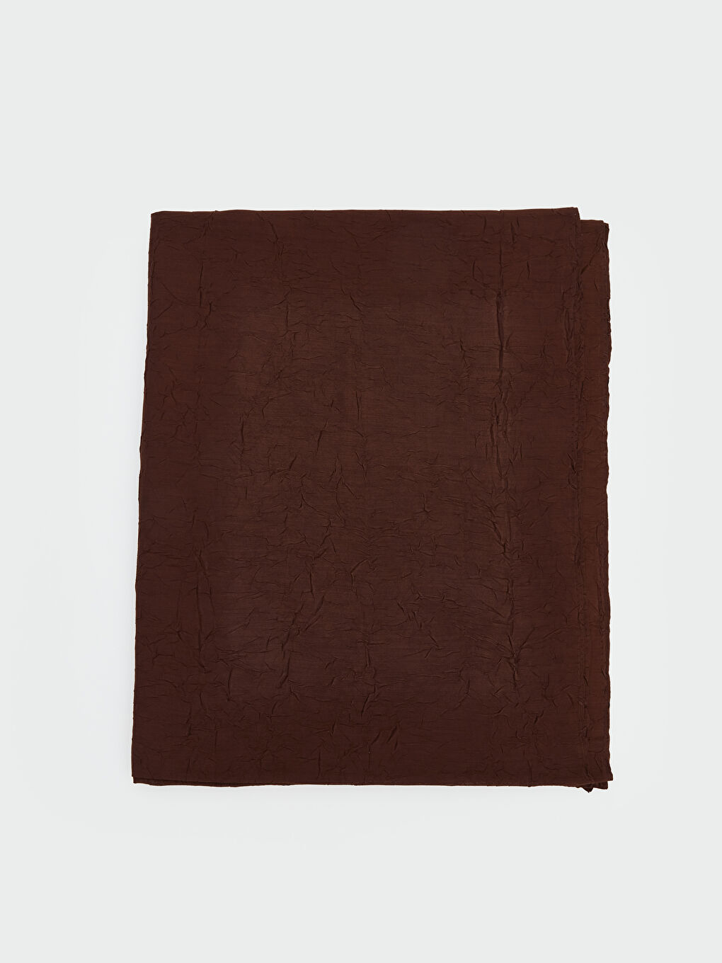 Kahverengi Düz Vual Kadın Şal-1