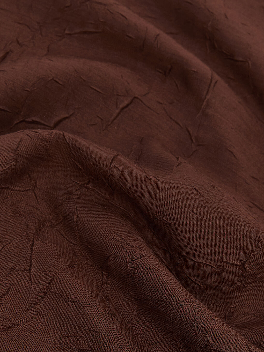 Kahverengi Düz Vual Kadın Şal-2