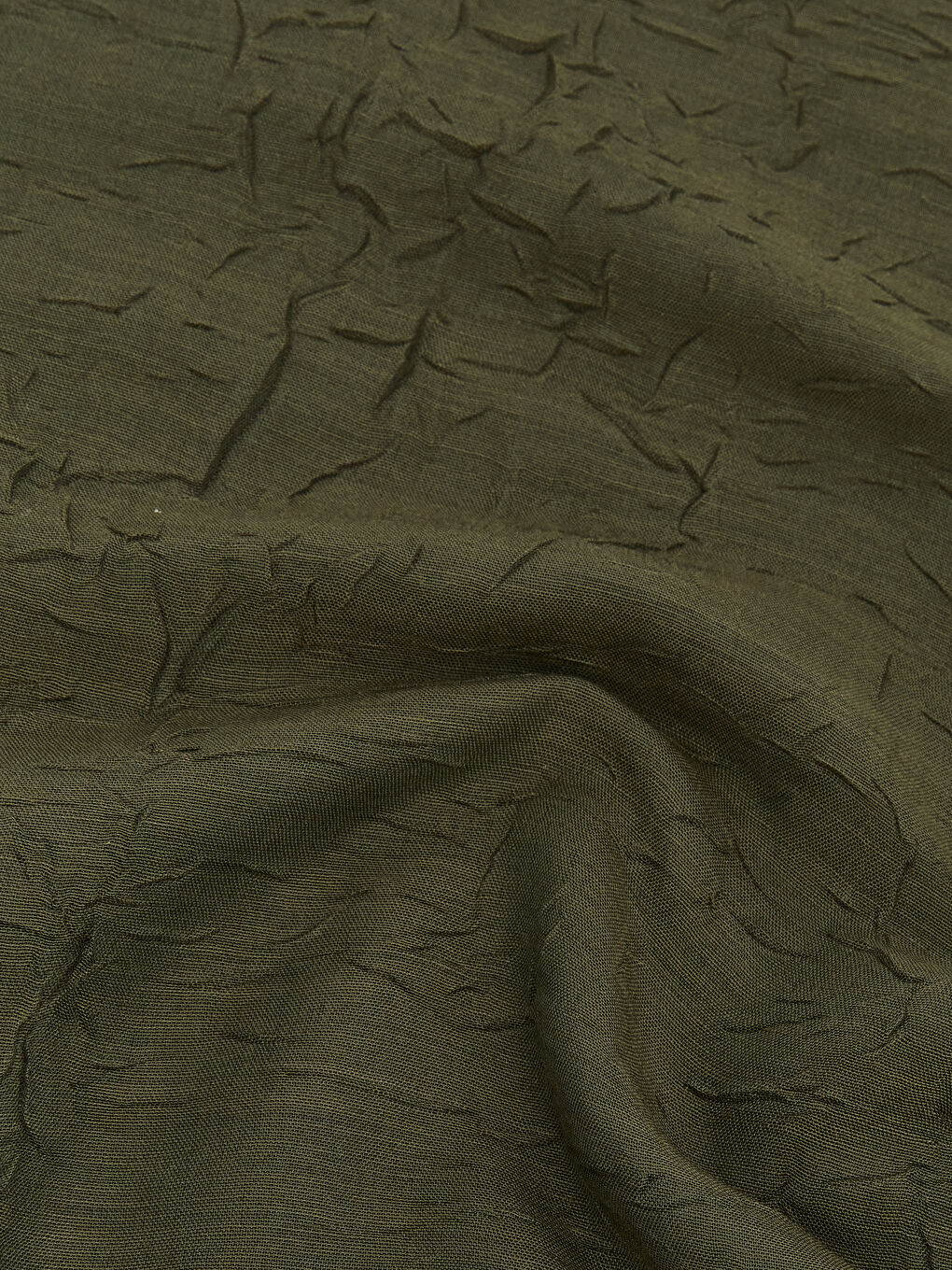 Haki Düz Vual Kadın Şal-2