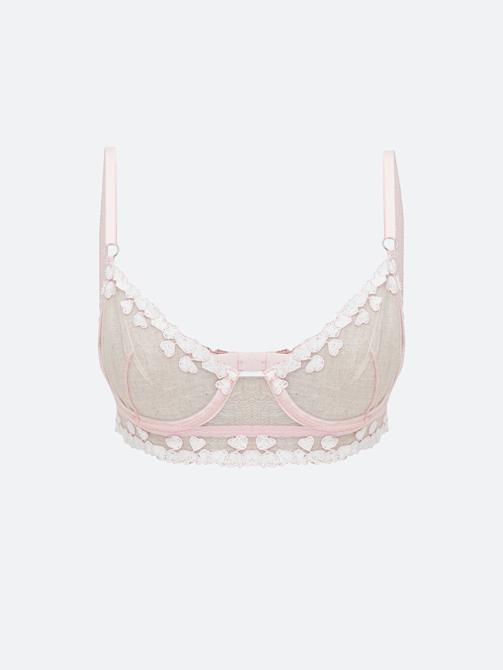 LCW DREAM Wired Non-Padded Embroidered Fancy T-Shirt Bra -W5KP58Z8-FTE