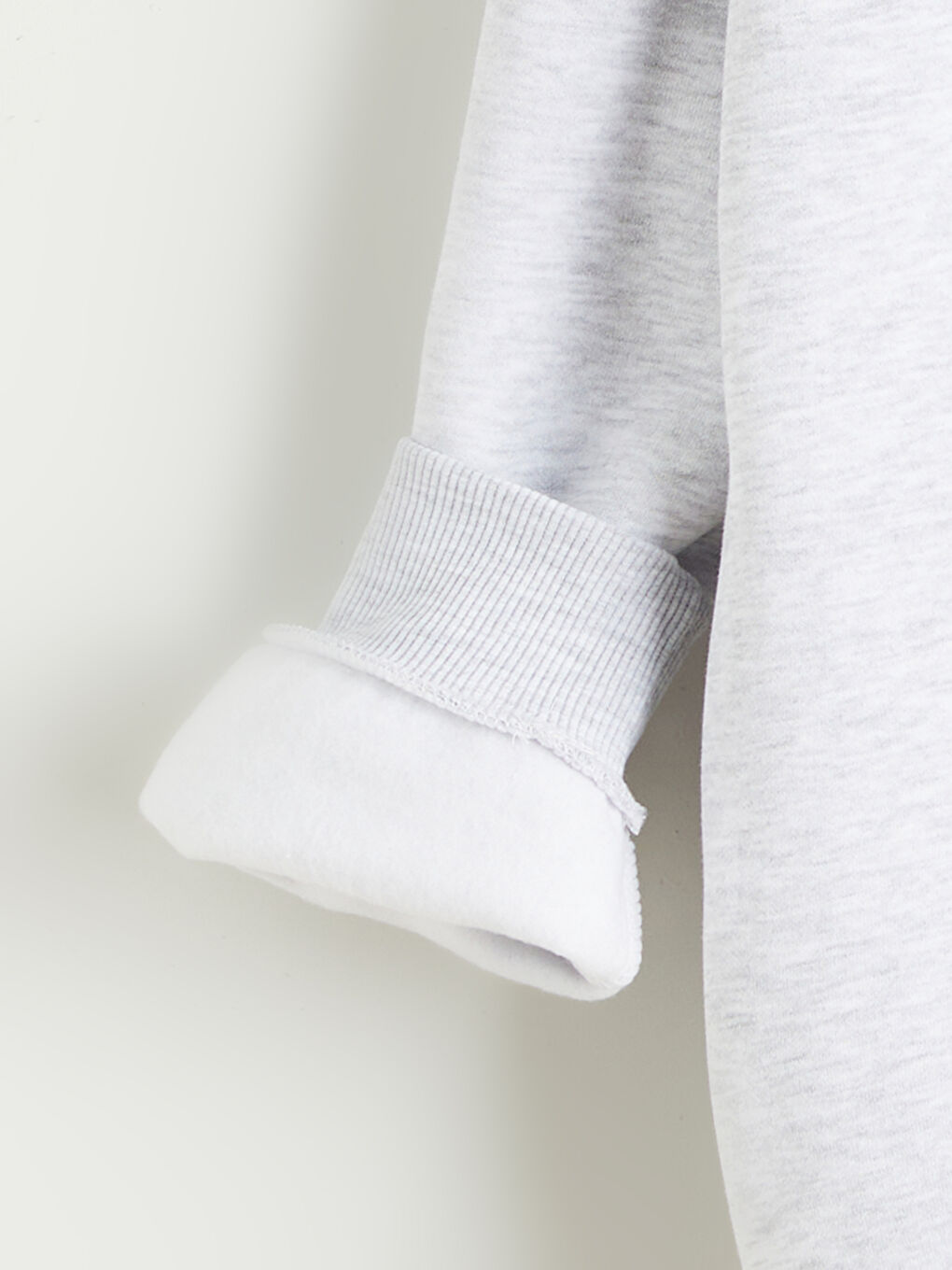 Gri Manhattan Nakışlı Oversize Kadın Kalın Sweatshirt-5