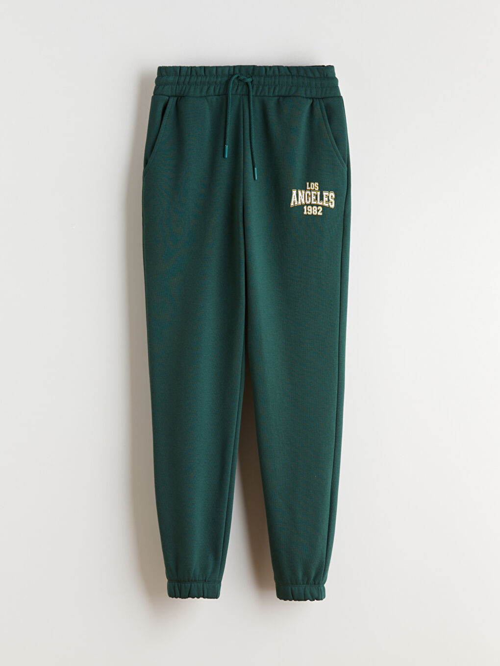 Yeşil Los Angeles Baskılı Kadın Jogger Eşofman Altı-4