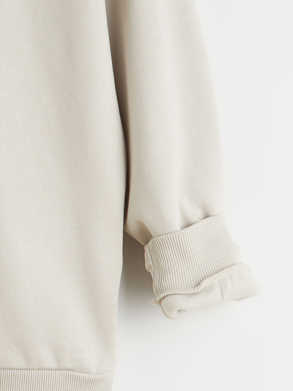 Kahverengi Los Angeles Baskılı Oversize Kadın Kalın Sweatshirt-5