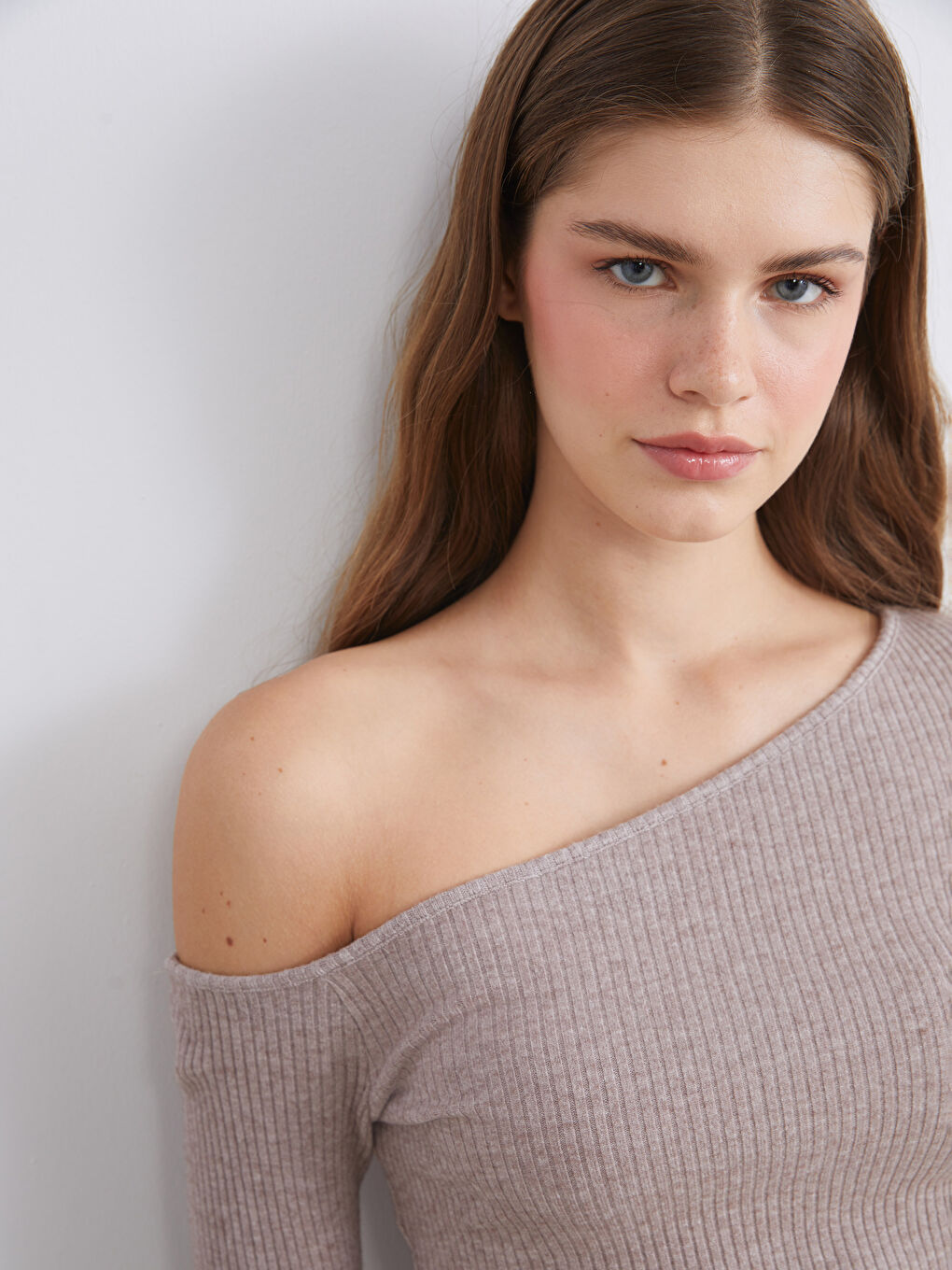 Slash Neck Ribbed Women's Body-2