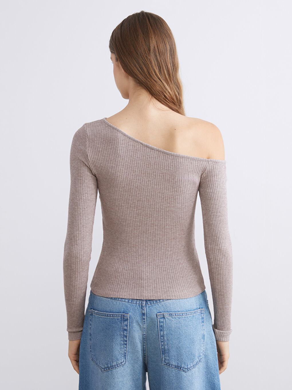 Slash Neck Ribbed Women's Body-3